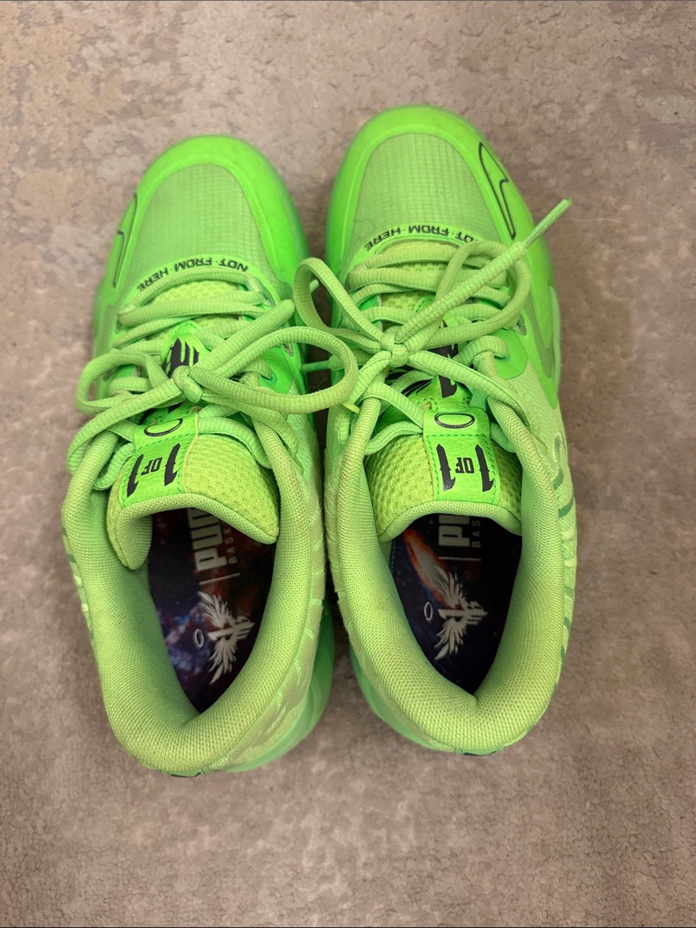 Puma Neon Green men’s basketball shoes